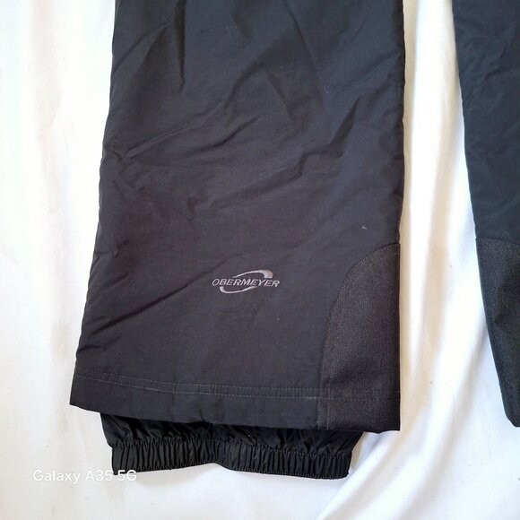 Obermeyer Ladies Black Insulated Snow Pants Size 14 Polyester Ski Wear Winter Ge - Picture 3 of 16